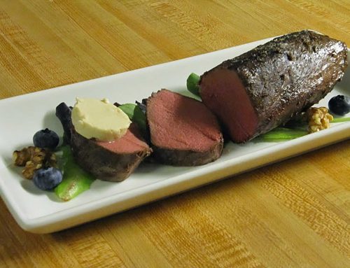 Sous Vide Venison Loin w/ Hazelnut Coffee Maple Butter