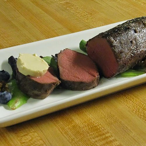 Sous Vide Venison Loin with Hazelnut Coffee Maple Butter